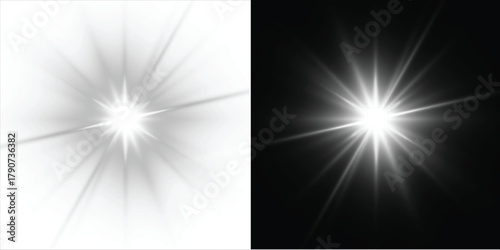 Glow isolated white transparent light effect, sun light with lens flare effect. Sun flush, Overlays, light, Sun, sunrays, transitions, lens flare, light leaks and glare in PNG format. PNG sunlight