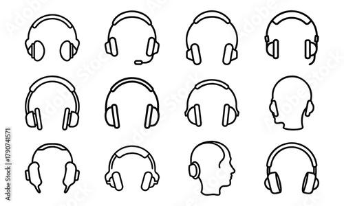 Creative Education and Art Icons Collection – Line Art Set Featuring Music, Theatre, Science, Painting, and Learning Tools for Schools and Online Education Design