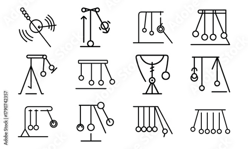 Creative Education and Art Icons Collection – Line Art Set Featuring Music, Theatre, Science, Painting, and Learning Tools for Schools and Online Education Design