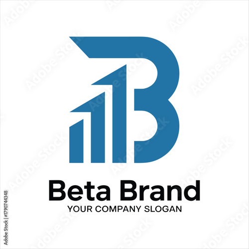 Free Download Modern Beta Brand Logo Design for Finance, Business, and Corporate Identity - GFXLoad