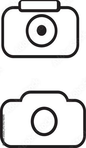 Photo camera icons set and Photography symbol