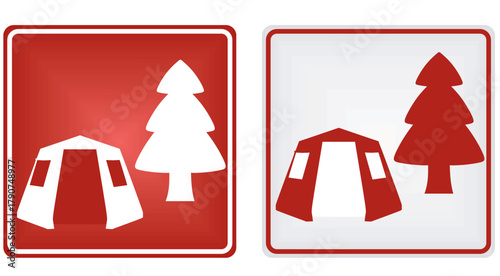 Camp traffic sign. vector illustration	
