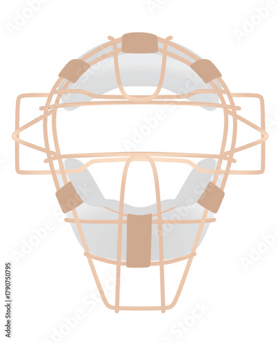 Baseball head facemask. vector illustration	
