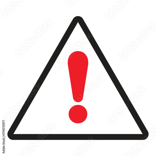 Triangular warning sign and symbol. Danger mark icon vector Illustration