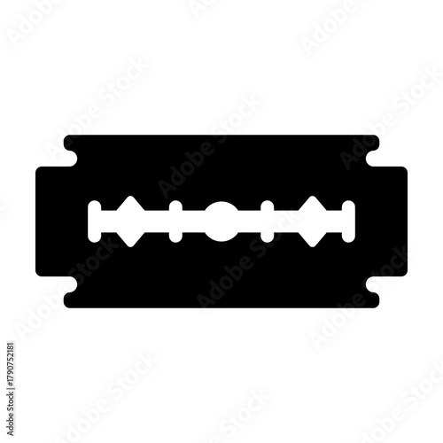 Razor blade silhouette vector icon,elegance and minimalist design ideas,isolated on white background,can be for logo or signs