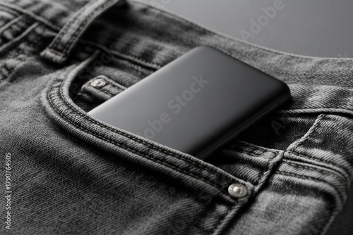 Smartphone in jeans pocket