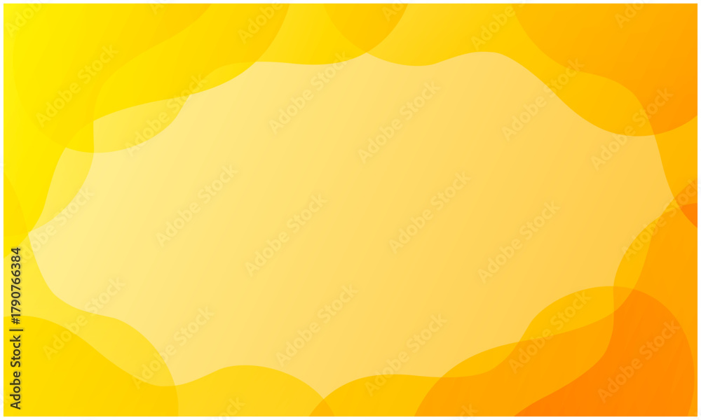 Obraz premium オレンジグラデーション × 流体シェイプのひらひら透明感フレーム背景素材