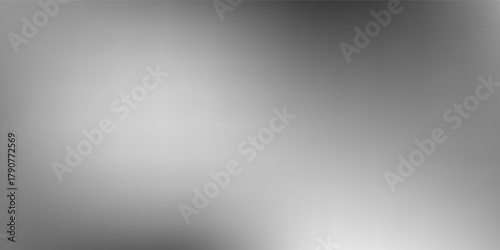 Silver foil background with metal mirror texture. Chrome gradient surface with light gloss simple abstract