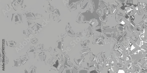 Abstract grayscale background with a metallic or crystalline appearance, featuring sharp geometric shapes and reflective highlights, suitable for futuristic or science-themed designs