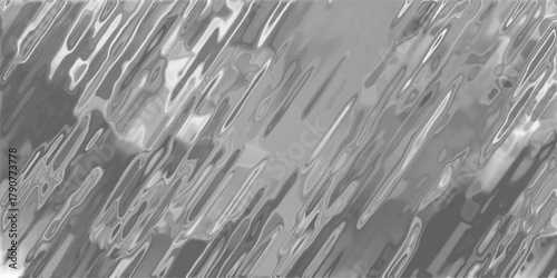 Abstract diagonal textured background in shades of gray with a liquid or molten appearance and irregular elongated shapes suggesting movement and flow
