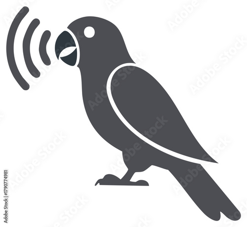 Speaking Parrot Illustration