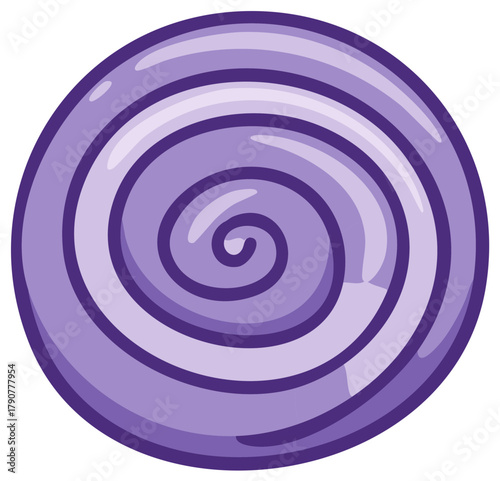 Delicious Purple Swirl Lollipop with a Whimsical Design for Sweet Treats