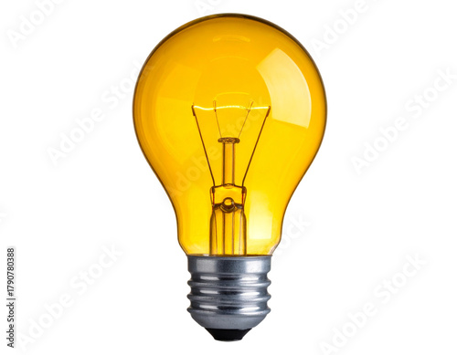  Glowing yellow light bulb transparent background png 