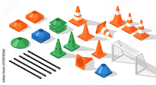 Colorful isometric training equipment for sports and coaching