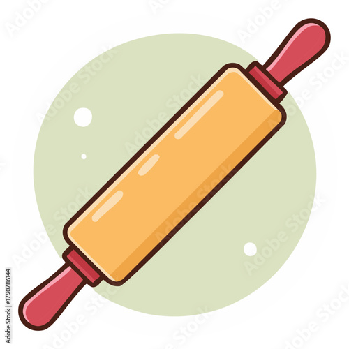 Colorful Rolling Pin Kitchen Utensil for Baking and Pastry Preparation