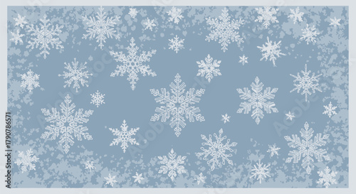 Elegant snowflake pattern on a light blue background for winter celebrations