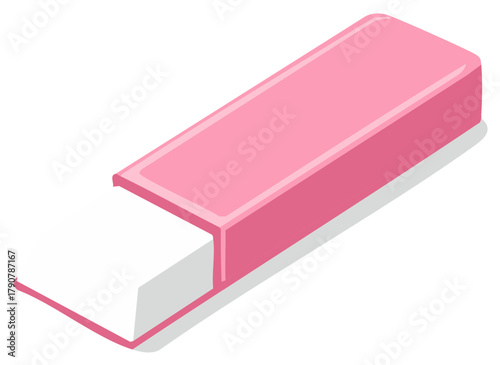 Pink Eraser in Sleeve Removes Mistakes Cleanly Correcting Errors with Precision Erasing Marks Editing Documents School Supplies