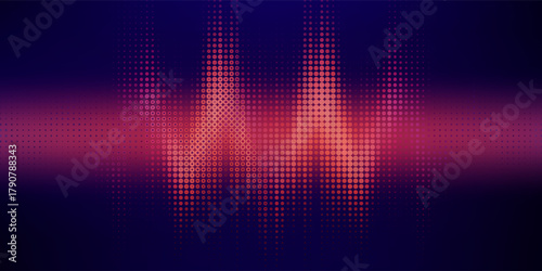 Abstract Digital EQ Music Equalizer. Sound Wave Design Element. Speaking Sound Wave Vector Illustration. Artificial Intelligence AI Assistant Voice Visualization.