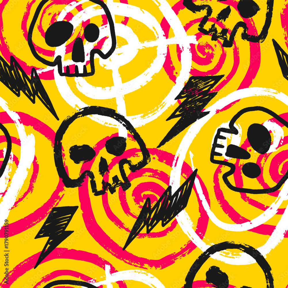 Fototapeta premium Grunge skull pattern design