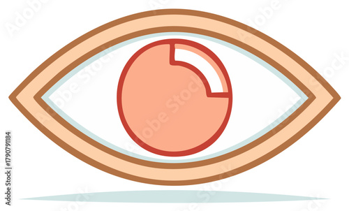 Abstract human eye illustration for vision perception observation or optical concepts