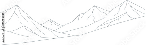 Snowy mountain range landscape with a cold and peaceful atmosphere design