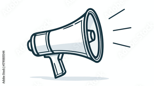 Professional Megaphone Line Icon for Communication