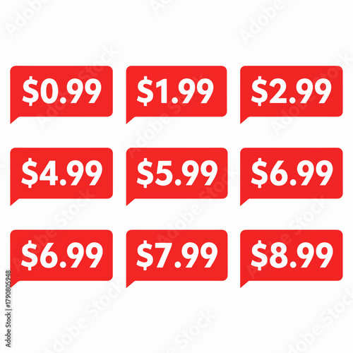 Promotional Price Graphics for Online and Retail Shops