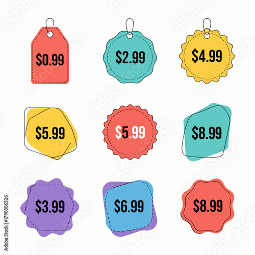 Bold Price Icons for Online and Offline Stores