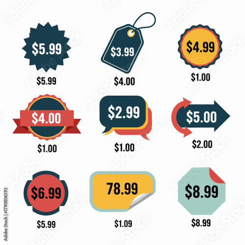 Attractive Sale Badges Highlighting Budget-Friendly Prices