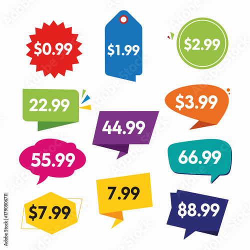 Sales Promotion Stickers With Clear Dollar Amounts