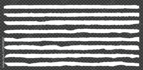 Collection of torn paper edges for graphic designer. Realistic torn paper edges vector illustration.