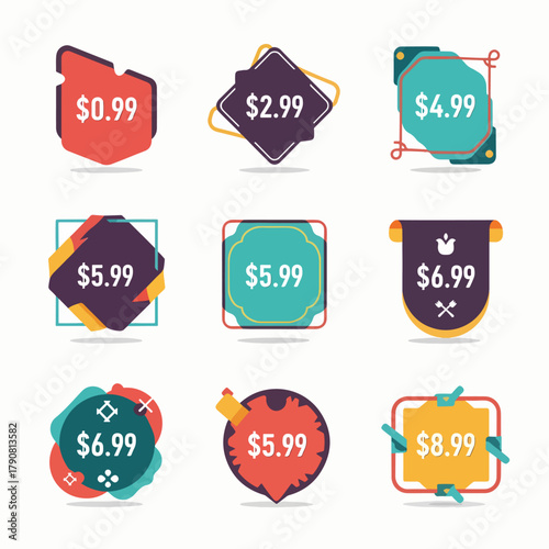 set of discount labels