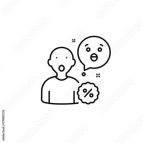 Surprised Person Reacting to Discount Offer.