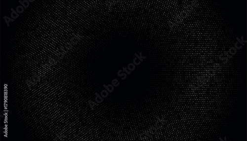 Dark golden radial halftone background with soft gradient center