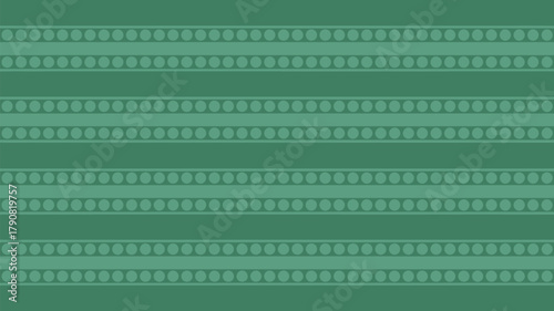A green background with horizontal stripes and rows of circles in a repeating pattern design image