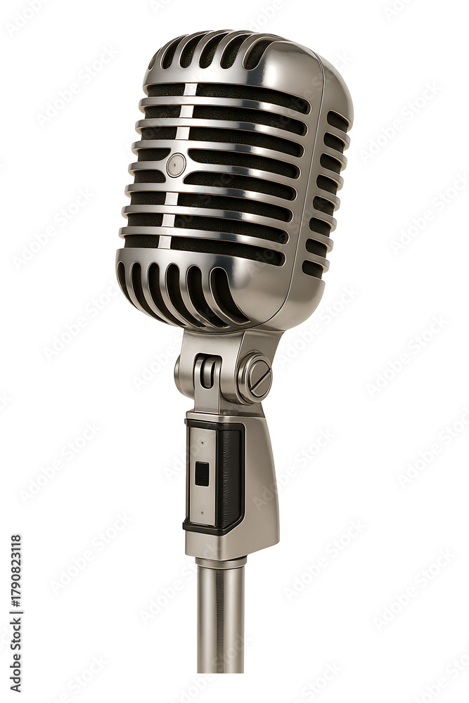 Fototapeta premium Vintage Microphone A Classic Recording Studio Essential High quality Realistic image.