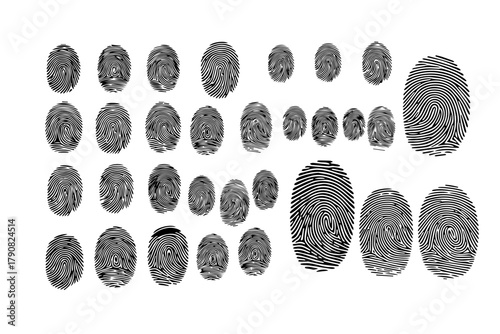 fingerprint pattern collection for security and design projects fingerprint silhouette pack