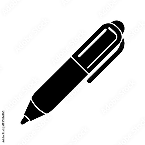Ballpoint pen silhouette Vector Illustration