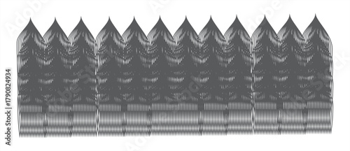 Abstract metallic zigzag pattern — dark geometric sawtooth texture with sharp pointed edges, reflective metal surface design for background, industrial art, or modern digital illustration.