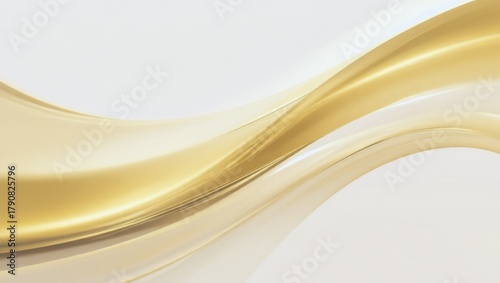 Gold and white wave with a white background