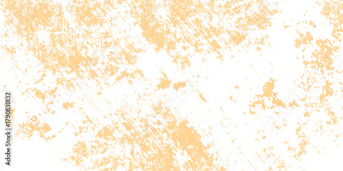 Grunge-style background with a textured, distressed. The background is primarily orange with white patches, creating an orange, rugged effect. Brush stroke texture background. Orange background vector