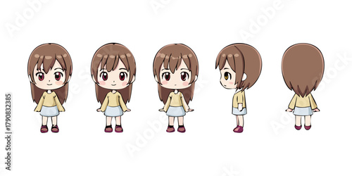 Cute girl with long hair