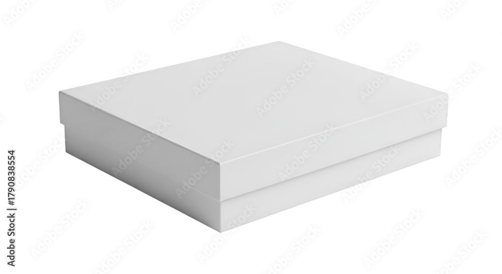 Fototapeta premium White Gift Box with Lid on Transparent Background present
