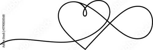 Infinity heart symbol, a timeless representation of everlasting love and connection, perfect for expressing deep affection and commitment