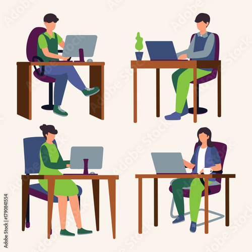 Business Illustration Collection – Modern Vector Art Set