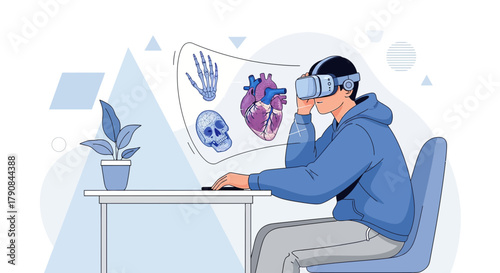 Innovative virtual reality learning environment for medical students anatomical exploration