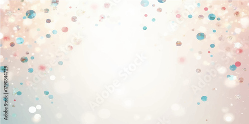 Abstract pink Christmas bubble bokeh background vector design