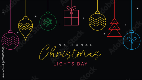 National Christmas Lights Day, December 1 Lights Christmas tree 