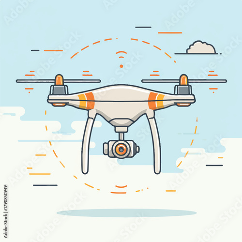 A Modern Drone with Camera for Aerial Photography and Videography showcasing Technology