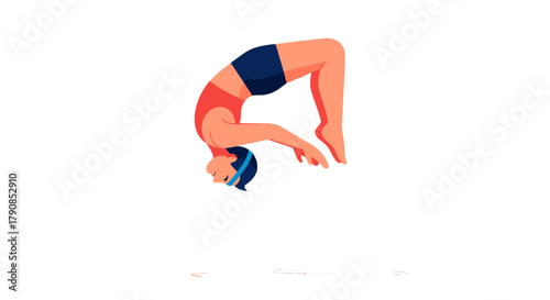 A Dynamic Display Of Acrobatics Featuring a Person Performing a Somersault Into Water